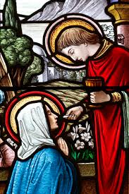 saint jean donne la communion à la Vierge Marie